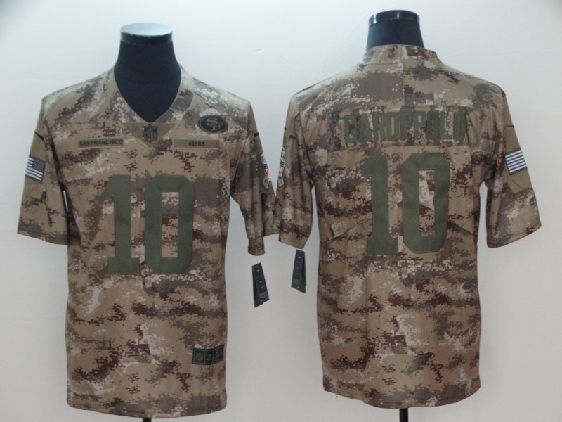 Men's San Francisco 49ers Jimmy Garoppolo #10 Camouflage Jersey